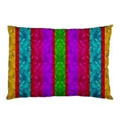 Rose Petals As A Rainbow Of Decorative Colors Pillow Case by pepitasart