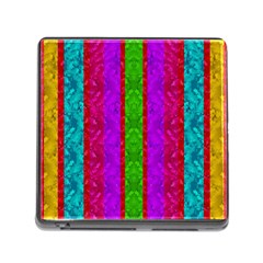 Rose Petals As A Rainbow Of Decorative Colors Memory Card Reader (square 5 Slot) by pepitasart