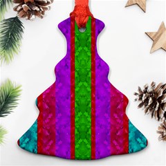 Rose Petals As A Rainbow Of Decorative Colors Christmas Tree Ornament (two Sides) by pepitasart