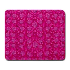 Roses And Roses A Soft Flower Bed Ornate Large Mousepads by pepitasart