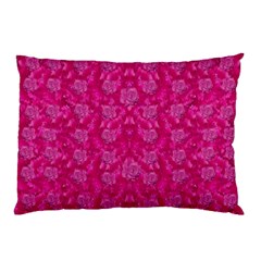 Roses And Roses A Soft Flower Bed Ornate Pillow Case by pepitasart