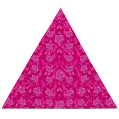 Roses And Roses A Soft Flower Bed Ornate Wooden Puzzle Triangle by pepitasart