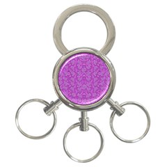 Roses And Roses A Soft  Purple Flower Bed Ornate 3-ring Key Chain by pepitasart