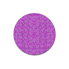 Roses And Roses A Soft  Purple Flower Bed Ornate Magnet 3  (round) by pepitasart