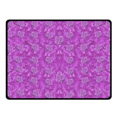 Roses And Roses A Soft  Purple Flower Bed Ornate Fleece Blanket (small) by pepitasart