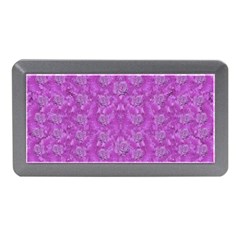 Roses And Roses A Soft  Purple Flower Bed Ornate Memory Card Reader (mini) by pepitasart