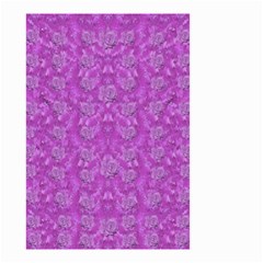 Roses And Roses A Soft  Purple Flower Bed Ornate Small Garden Flag (two Sides) by pepitasart