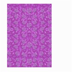 Roses And Roses A Soft  Purple Flower Bed Ornate Large Garden Flag (two Sides) by pepitasart