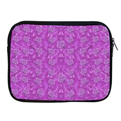 Roses And Roses A Soft  Purple Flower Bed Ornate Apple Ipad 2/3/4 Zipper Cases by pepitasart