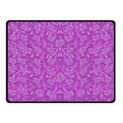 Roses And Roses A Soft  Purple Flower Bed Ornate Double Sided Fleece Blanket (small)  by pepitasart