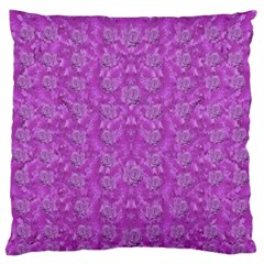 Roses And Roses A Soft  Purple Flower Bed Ornate Standard Flano Cushion Case (two Sides) by pepitasart