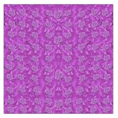 Roses And Roses A Soft  Purple Flower Bed Ornate Large Satin Scarf (square) by pepitasart