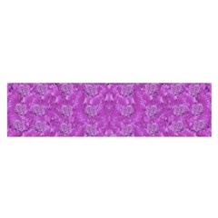 Roses And Roses A Soft  Purple Flower Bed Ornate Satin Scarf (oblong) by pepitasart