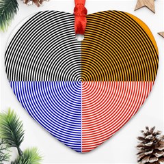 Circles Ornament (heart) by impacteesstreetweareight