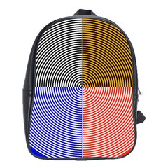 Circles School Bag (xl) by impacteesstreetweareight