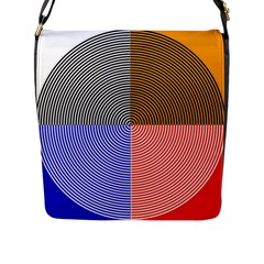 Circles Flap Closure Messenger Bag (l) by impacteesstreetweareight