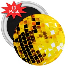 Golden Disco Ball 3  Magnets (10 Pack)  by essentialimage