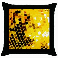 Golden Disco Ball Throw Pillow Case (black) by essentialimage