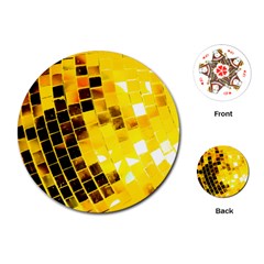 Golden Disco Ball Playing Cards Single Design (round) by essentialimage