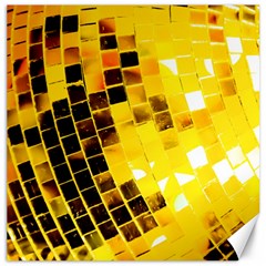 Golden Disco Ball Canvas 12  X 12  by essentialimage