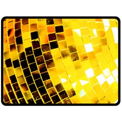 Golden Disco Ball Fleece Blanket (large)  by essentialimage