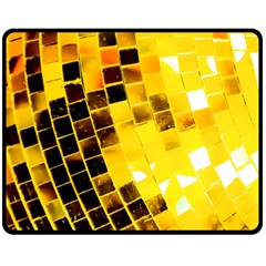 Golden Disco Ball Fleece Blanket (medium)  by essentialimage