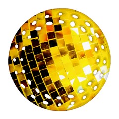 Golden Disco Ball Ornament (round Filigree) by essentialimage