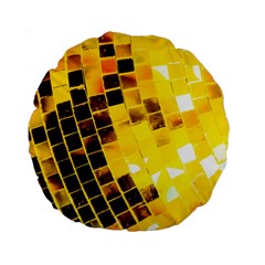 Golden Disco Ball Standard 15  Premium Round Cushions by essentialimage