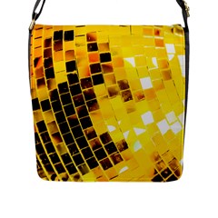 Golden Disco Ball Flap Closure Messenger Bag (l) by essentialimage