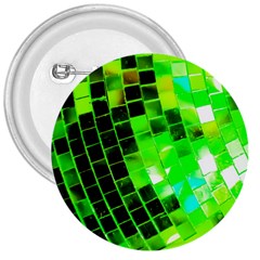 Green Disco Ball 3  Buttons by essentialimage