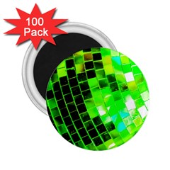 Green Disco Ball 2 25  Magnets (100 Pack)  by essentialimage