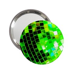 Green Disco Ball 2 25  Handbag Mirrors by essentialimage