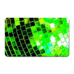 Green Disco Ball Magnet (rectangular) by essentialimage