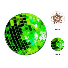 Green Disco Ball Playing Cards Single Design (round) by essentialimage