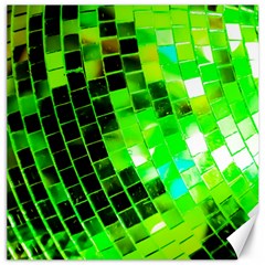 Green Disco Ball Canvas 16  X 16  by essentialimage