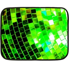 Green Disco Ball Double Sided Fleece Blanket (mini)  by essentialimage