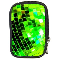 Green Disco Ball Compact Camera Leather Case by essentialimage