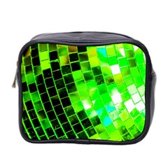 Green Disco Ball Mini Toiletries Bag (two Sides) by essentialimage