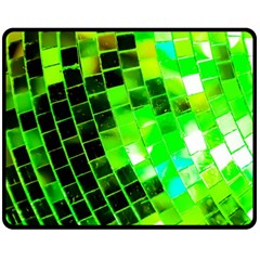 Green Disco Ball Fleece Blanket (medium)  by essentialimage