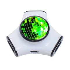 Green Disco Ball 3-port Usb Hub by essentialimage