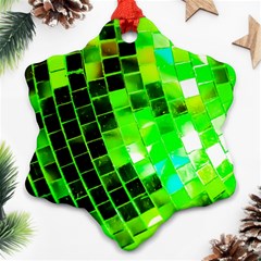 Green Disco Ball Ornament (snowflake) by essentialimage