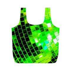 Green Disco Ball Full Print Recycle Bag (m) by essentialimage