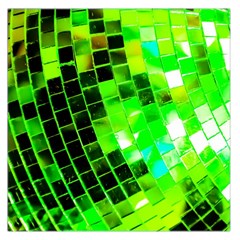 Green Disco Ball Large Satin Scarf (square) by essentialimage