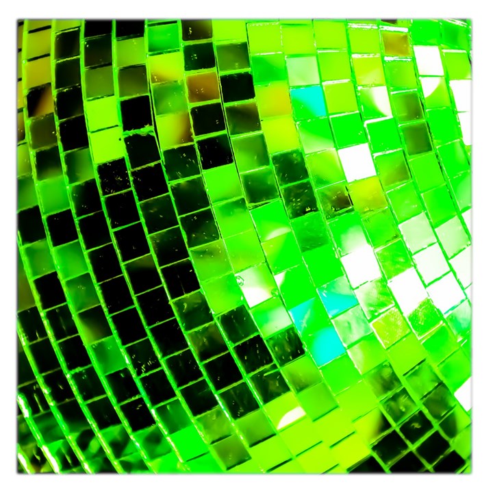 Green Disco Ball Large Satin Scarf (Square)