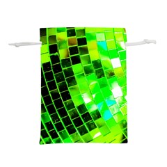 Green Disco Ball Lightweight Drawstring Pouch (m) by essentialimage