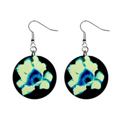 Blue And Yellow Tulip Mini Button Earrings by okhismakingart