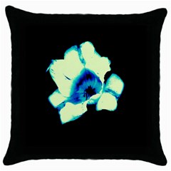 Blue And Yellow Tulip Throw Pillow Case (black) by okhismakingart