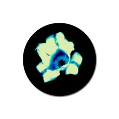 Blue And Yellow Tulip Rubber Coaster (round)  by okhismakingart