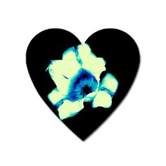 Blue And Yellow Tulip Heart Magnet by okhismakingart