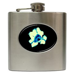 Blue And Yellow Tulip Hip Flask (6 Oz) by okhismakingart